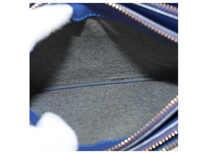 Céline Borsa a spalla Trio in pelle blu e oro Auth mr1142 D'oro - vista 20