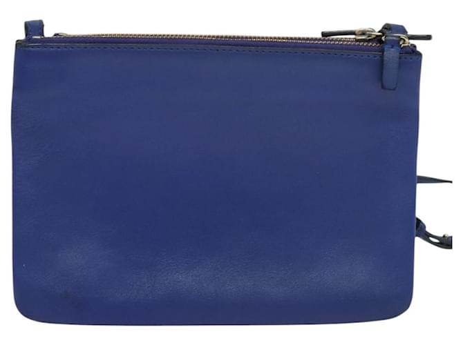 Céline Borsa a spalla Trio in pelle blu e oro Auth mr1142 D'oro - vista 3