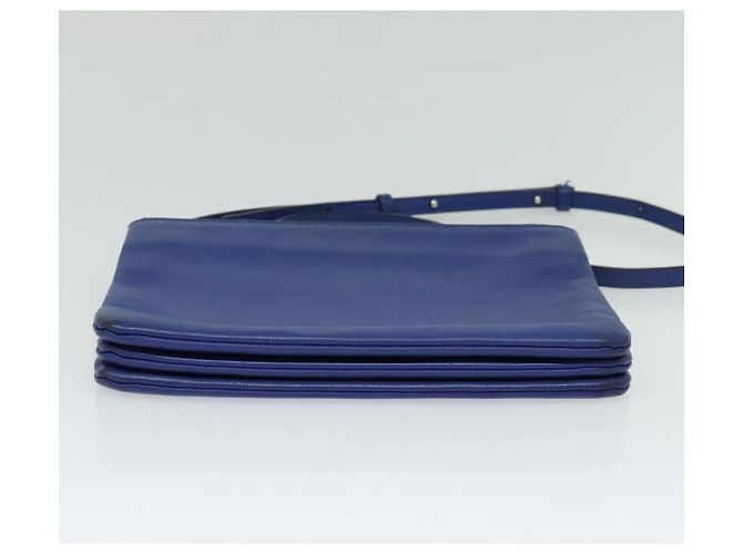 Céline Borsa a spalla Trio in pelle blu e oro Auth mr1142 D'oro - vista 9
