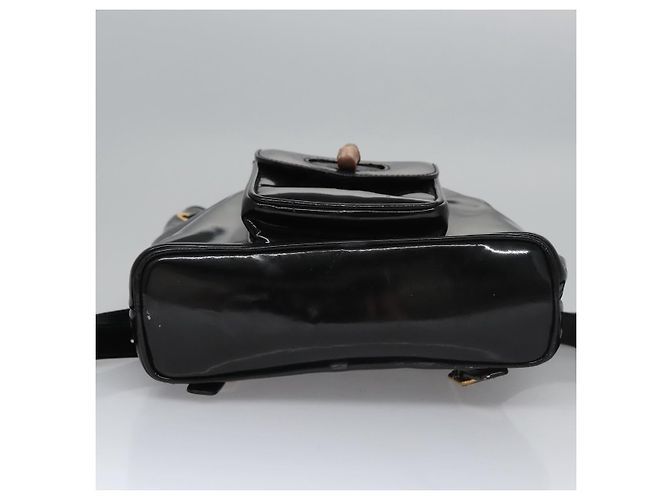Zaino GUCCI Bamboo Pelle lucida Nera 003 2058 0030 Auth nb014 Nero - Ansicht 13