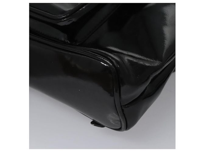 Zaino GUCCI Bamboo Pelle lucida Nera 003 2058 0030 Auth nb014 Nero - Ansicht 15