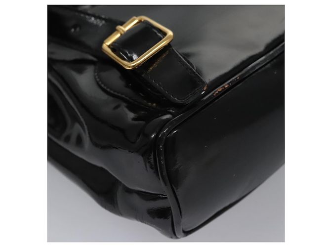 Zaino GUCCI Bamboo Pelle lucida Nera 003 2058 0030 Auth nb014 Nero - Ansicht 16