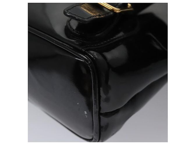 Zaino GUCCI Bamboo Pelle lucida Nera 003 2058 0030 Auth nb014 Nero - Ansicht 17