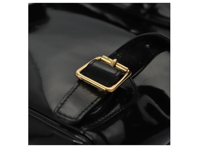 Zaino GUCCI Bamboo Pelle lucida Nera 003 2058 0030 Auth nb014 Nero - Ansicht 18