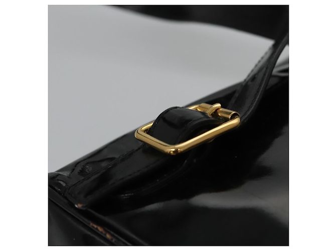 Zaino GUCCI Bamboo Pelle lucida Nera 003 2058 0030 Auth nb014 Nero - Ansicht 19