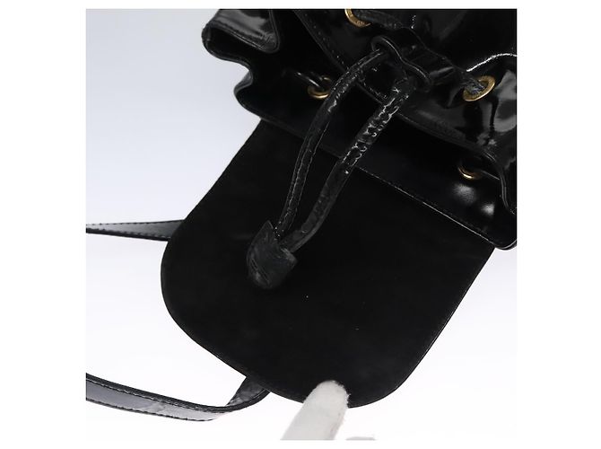 Zaino GUCCI Bamboo Pelle lucida Nera 003 2058 0030 Auth nb014 Nero - Ansicht 22