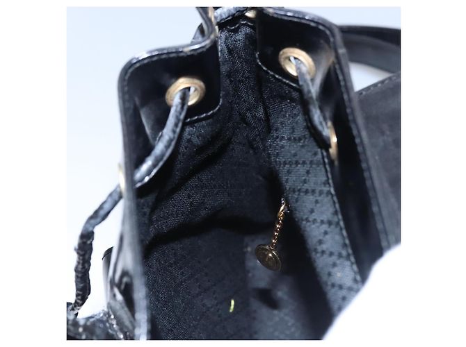 Zaino GUCCI Bamboo Pelle lucida Nera 003 2058 0030 Auth nb014 Nero - Ansicht 28
