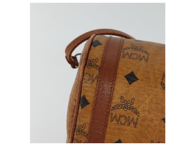 Borsa a Spalla MCM Vicetos Logogram in Pelle PVC Marrone Auth IN019 - vista 10