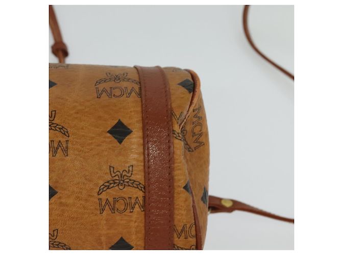Borsa a Spalla MCM Vicetos Logogram in Pelle PVC Marrone Auth IN019 - vista 11