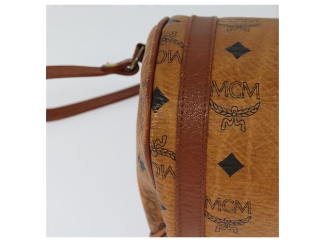 Borsa a Spalla MCM Vicetos Logogram in Pelle PVC Marrone Auth IN019 - vista 12