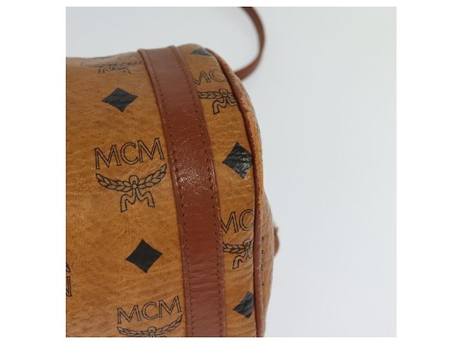 Borsa a Spalla MCM Vicetos Logogram in Pelle PVC Marrone Auth IN019 - vista 13