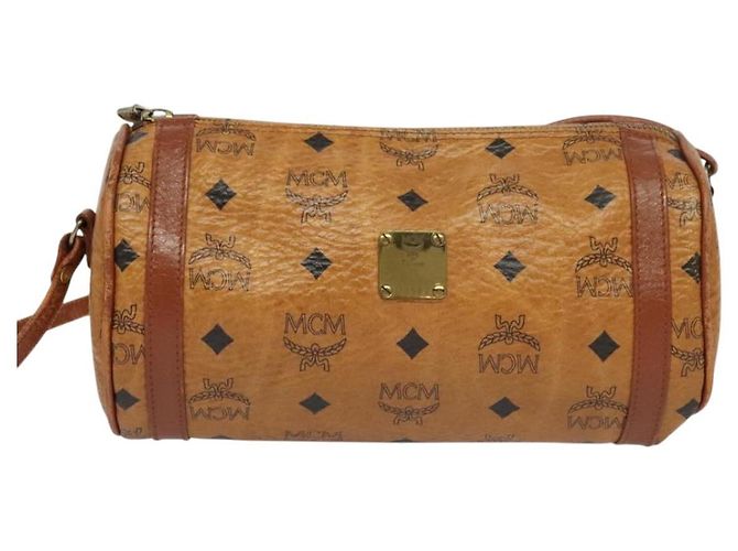 Borsa a Spalla MCM Vicetos Logogram in Pelle PVC Marrone Auth IN019 - vista 2