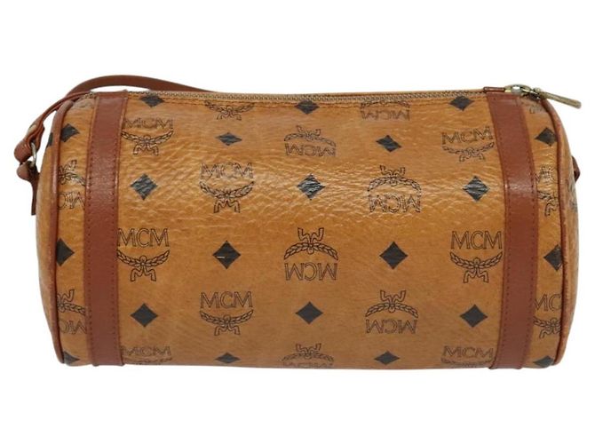 Borsa a Spalla MCM Vicetos Logogram in Pelle PVC Marrone Auth IN019 - vista 3