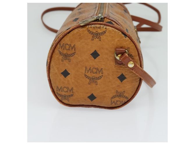 Borsa a Spalla MCM Vicetos Logogram in Pelle PVC Marrone Auth IN019 - vista 4