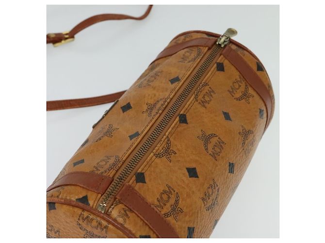 Borsa a Spalla MCM Vicetos Logogram in Pelle PVC Marrone Auth IN019 - vista 6