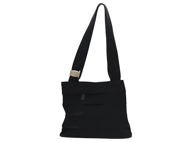 Borsa a Spalla Vala in Tela Marrone Oro di Salvatore Ferragamo Auth th5740 D'oro - vista 2