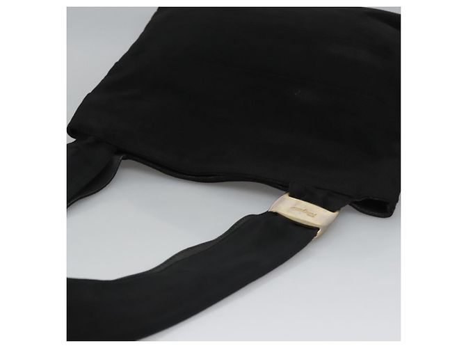 Borsa a Spalla Vala in Tela Marrone Oro di Salvatore Ferragamo Auth th5740 D'oro - vista 6
