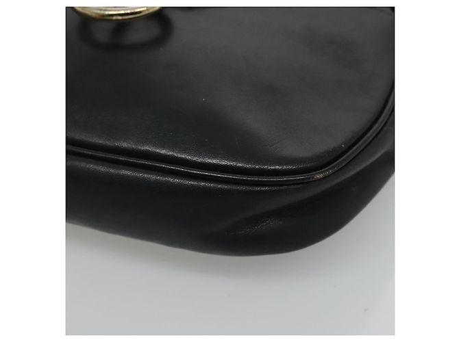 Borsa a Spalla Christian Dior in Pelle Blu Navy Oro Auth bs23532 D'oro - vista 10