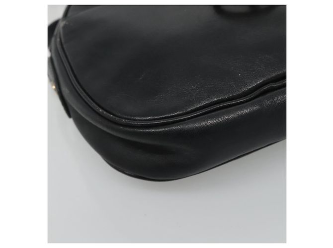 Borsa a Spalla Christian Dior in Pelle Blu Navy Oro Auth bs23532 D'oro - vista 11