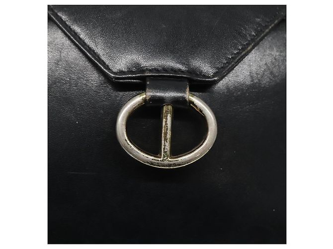 Borsa a Spalla Christian Dior in Pelle Blu Navy Oro Auth bs23532 D'oro - vista 14
