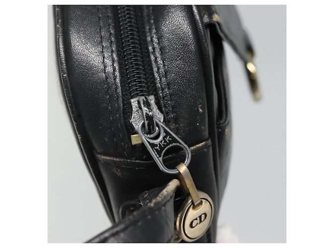 Borsa a Spalla Christian Dior in Pelle Blu Navy Oro Auth bs23532 D'oro - vista 15