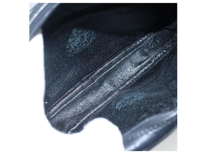 Borsa a Spalla Christian Dior in Pelle Blu Navy Oro Auth bs23532 D'oro - vista 16