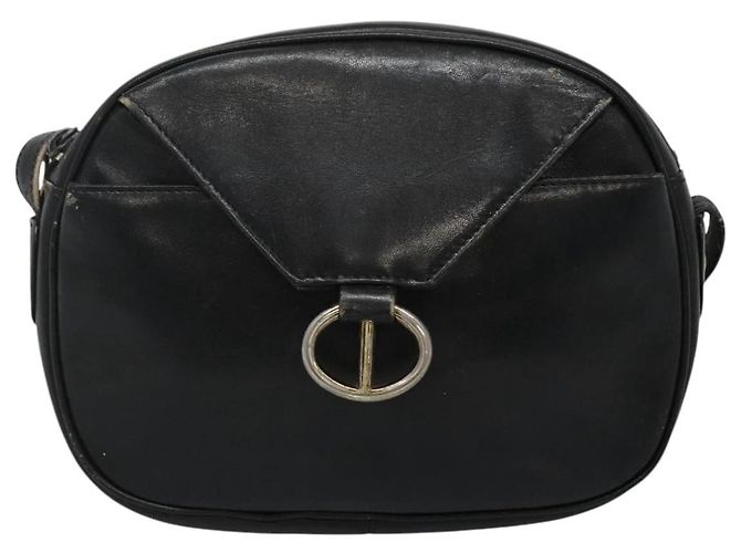 Borsa a Spalla Christian Dior in Pelle Blu Navy Oro Auth bs23532 D'oro - vista 2