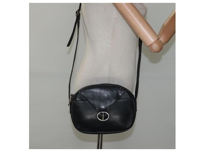 Borsa a Spalla Christian Dior in Pelle Blu Navy Oro Auth bs23532 D'oro - vista 21