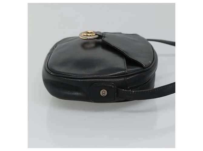 Borsa a Spalla Christian Dior in Pelle Blu Navy Oro Auth bs23532 D'oro - vista 5