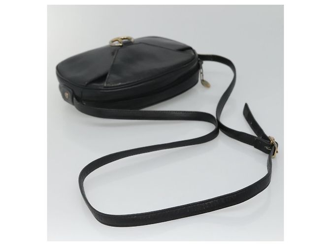 Borsa a Spalla Christian Dior in Pelle Blu Navy Oro Auth bs23532 D'oro - vista 7