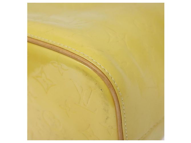 LOUIS VUITTON Monogram Vernis Houston Borsa a Mano Giallo Lime M91055 LV Auth hk2222 D'oro - vista 15