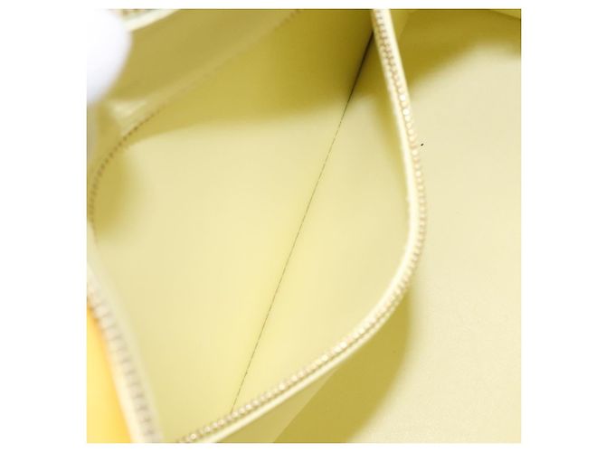 LOUIS VUITTON Monogram Vernis Houston Borsa a Mano Giallo Lime M91055 LV Auth hk2222 D'oro - vista 22