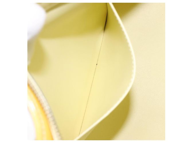 LOUIS VUITTON Monogram Vernis Houston Borsa a Mano Giallo Lime M91055 LV Auth hk2222 D'oro - vista 23