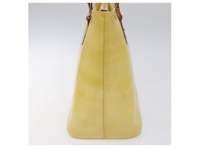 LOUIS VUITTON Monogram Vernis Houston Borsa a Mano Giallo Lime M91055 LV Auth hk2222 D'oro - vista 3