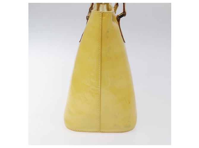 LOUIS VUITTON Monogram Vernis Houston Borsa a Mano Giallo Lime M91055 LV Auth hk2222 D'oro - vista 4