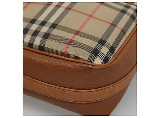 Autre Marque Borsa a spalla Burberrys Nova Check Blue Label in tela beige Auth ti2830 - vista 10
