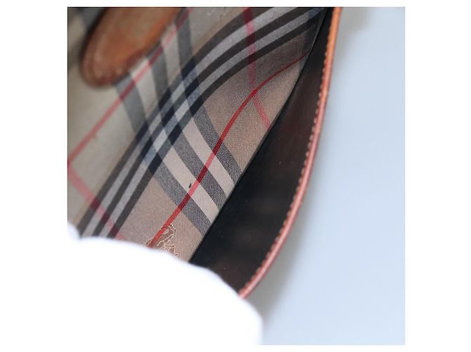 Autre Marque Borsa a spalla Burberrys Nova Check Blue Label in tela beige Auth ti2830 - vista 19