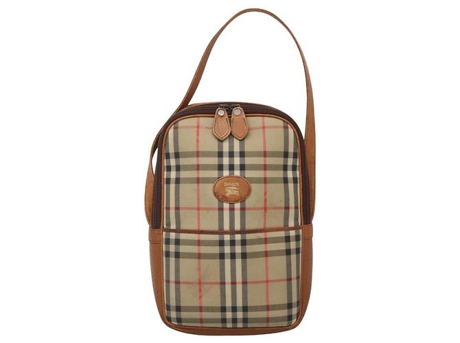 Autre Marque Borsa a spalla Burberrys Nova Check Blue Label in tela beige Auth ti2830 - vista 2