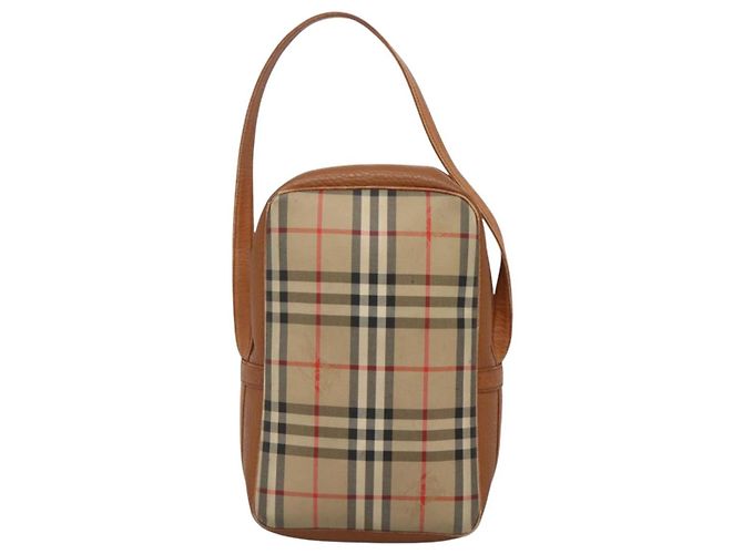 Autre Marque Borsa a spalla Burberrys Nova Check Blue Label in tela beige Auth ti2830 - vista 3