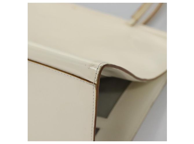 Borsa Tote Salvatore Ferragamo Smalto Bianco Argento Auth bs23225 - vista 12