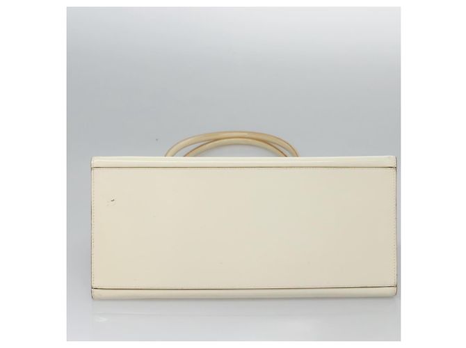 Borsa Tote Salvatore Ferragamo Smalto Bianco Argento Auth bs23225 - vista 9