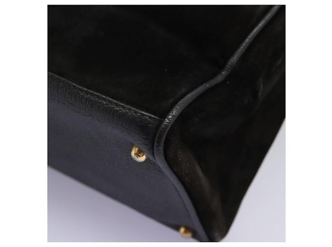 Bamboo Borsa a mano GUCCI in pelle scamosciata nera e oro 000 122 0316 Auth nb100 Nero D'oro - vista 11