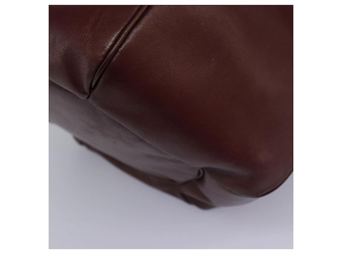 CARTIER Borsa a Spalla Must Line Pelle Bordeaux Oro Auth bs22994 D'oro Bordò - vista 12