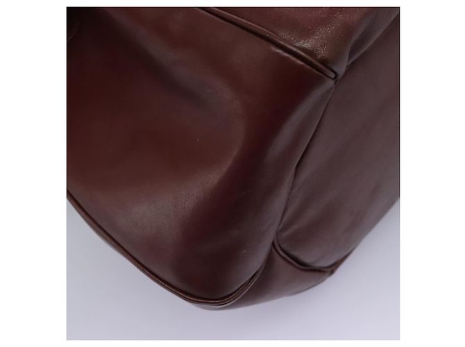 CARTIER Borsa a Spalla Must Line Pelle Bordeaux Oro Auth bs22994 D'oro Bordò - vista 13
