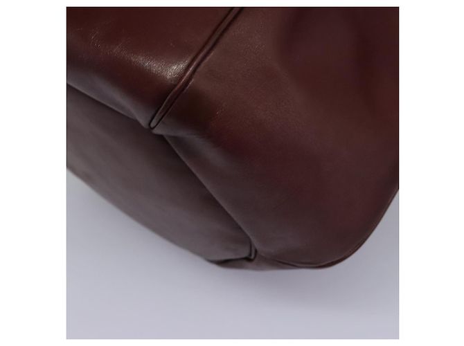 CARTIER Borsa a Spalla Must Line Pelle Bordeaux Oro Auth bs22994 D'oro Bordò - vista 14