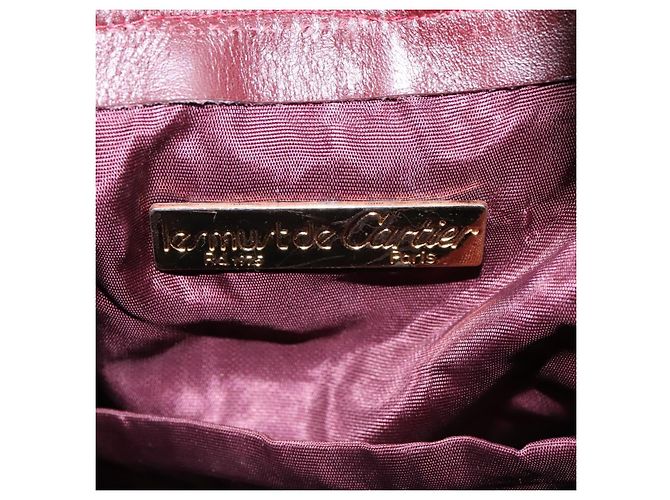 CARTIER Borsa a Spalla Must Line Pelle Bordeaux Oro Auth bs22994 D'oro Bordò - vista 16