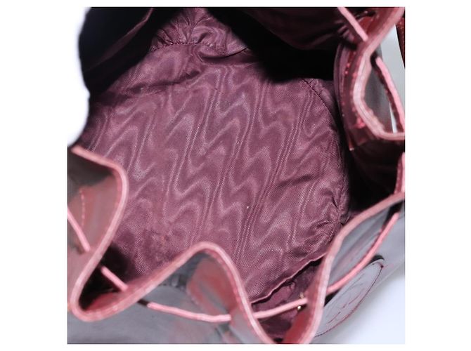 CARTIER Borsa a Spalla Must Line Pelle Bordeaux Oro Auth bs22994 D'oro Bordò - vista 17