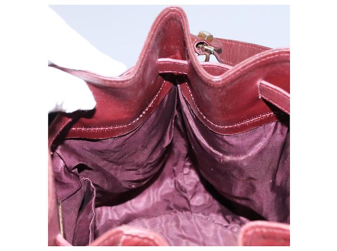 CARTIER Borsa a Spalla Must Line Pelle Bordeaux Oro Auth bs22994 D'oro Bordò - vista 19