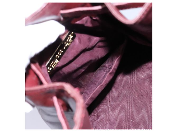 CARTIER Borsa a Spalla Must Line Pelle Bordeaux Oro Auth bs22994 D'oro Bordò - vista 20