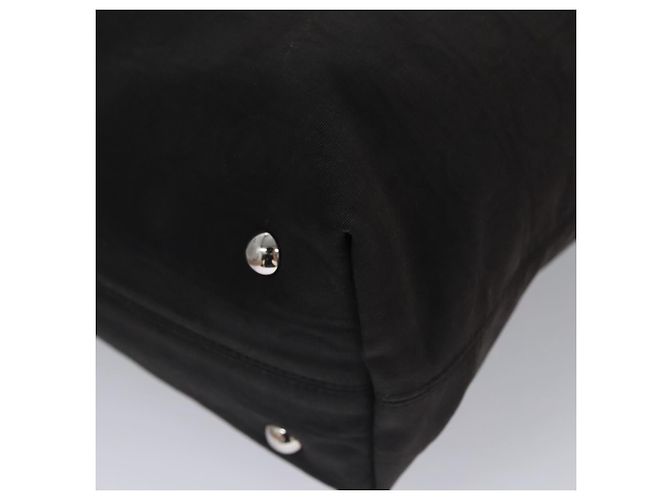 Sac à main Gancini en toile noire et argent de Salvatore Ferragamo Auth bs23065 Argenté - vue 13